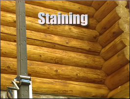  Forest, Ohio Log Home Staining